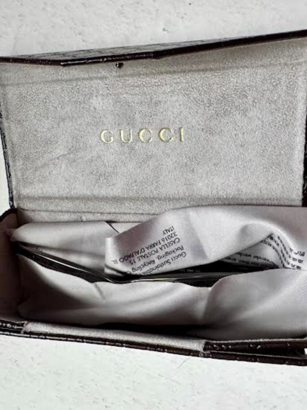 Gucci GG2883-SBM Satin Dark Ruthenium 55mm Metal Cat Eye Women's Eyeglasses - Picture 10 of 10